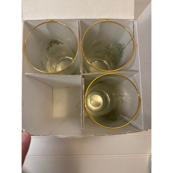 Spode Christmas Tree 15oz Highball Glasses Gold-Rimmed Elegant Holiday- SET OF 3 - Picture 9 of 9